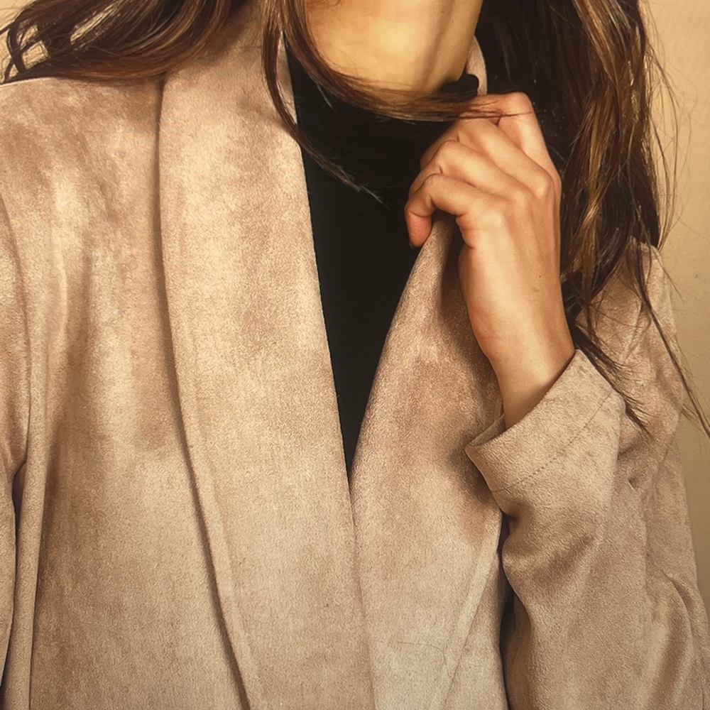 Nothing But Chic Taupe Suede Trench Coat